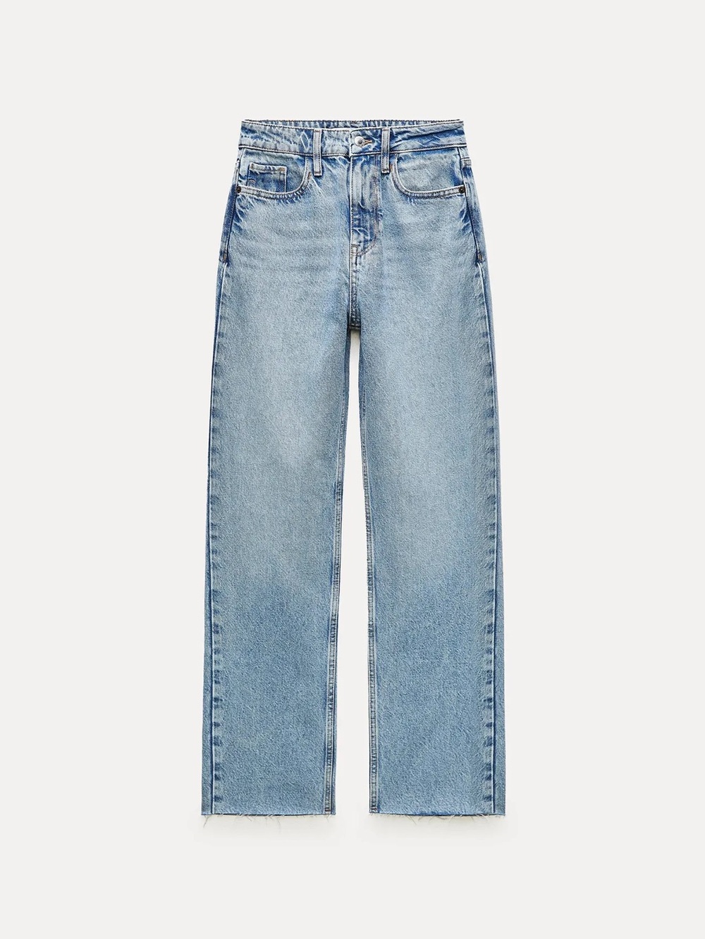 Zara - High-Rise Straight-Leg Women’s Jeans - Size 0 - Worn Once